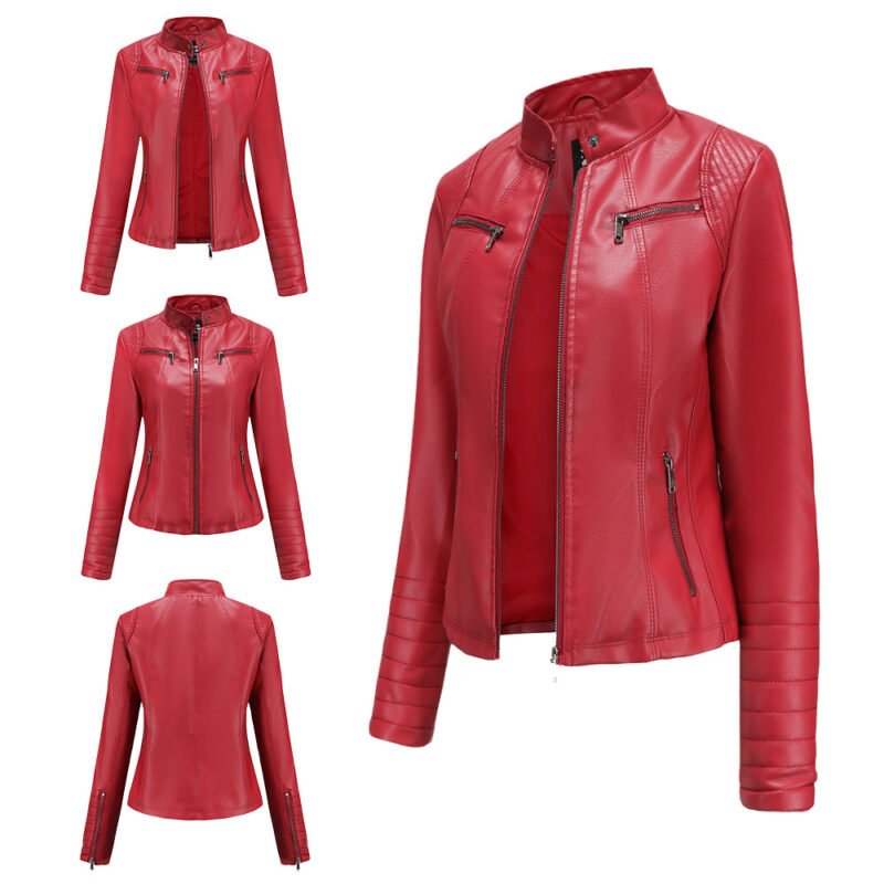 Slim Faux Leather Jacket