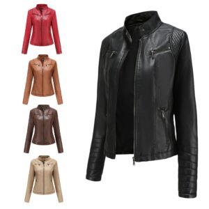 Slim Faux Leather Jacket