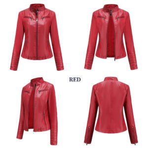 Slim Faux Leather Jacket