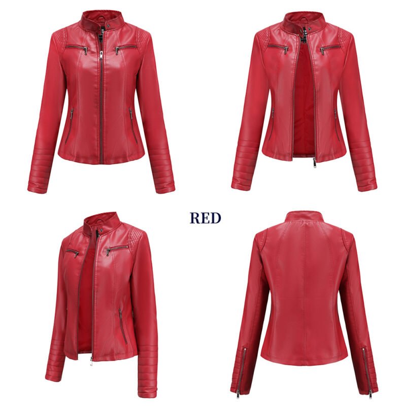 Slim Faux Leather Jacket