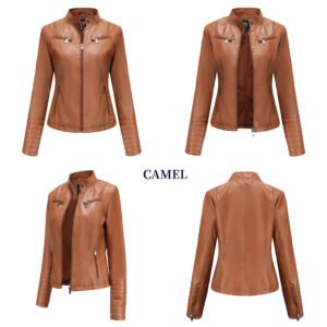 Slim Faux Leather Jacket