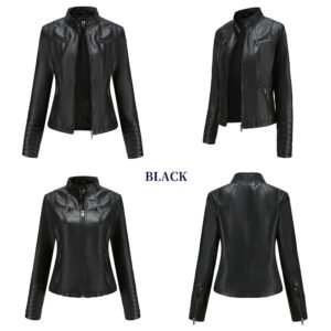 Slim Faux Leather Jacket