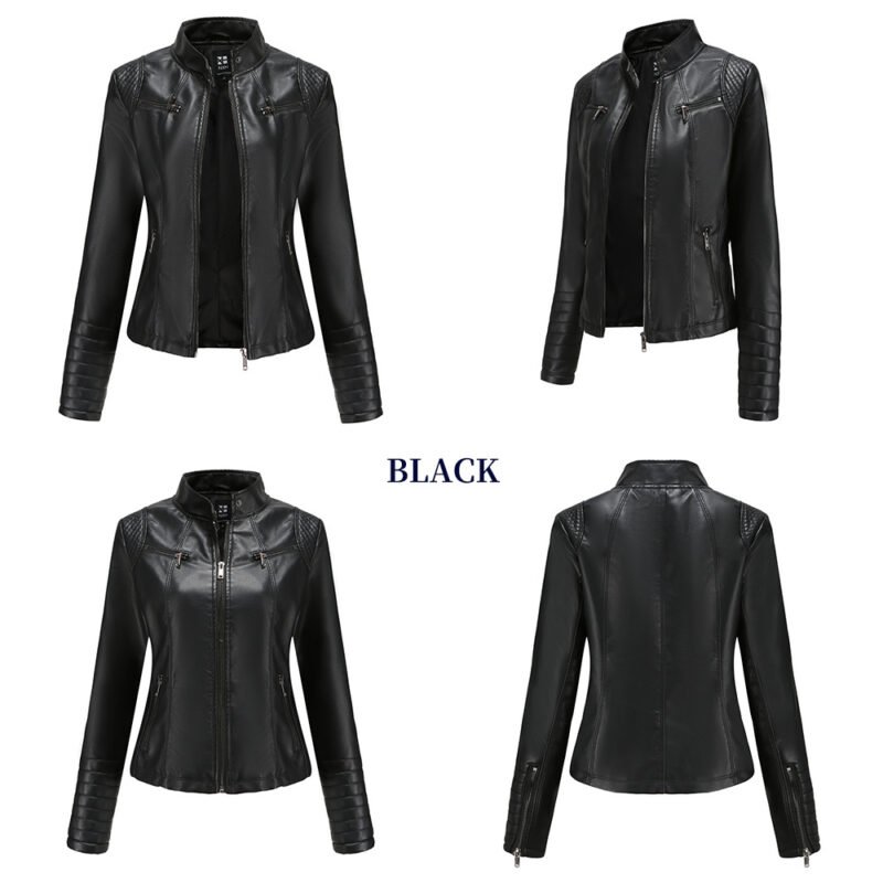 Slim Faux Leather Jacket