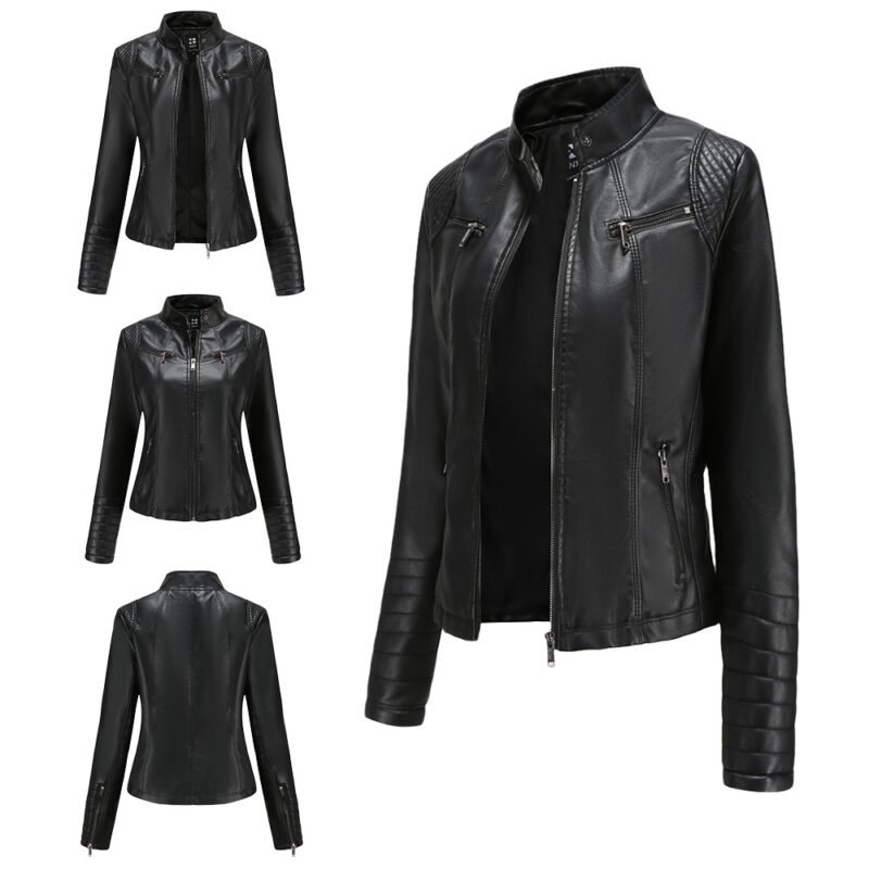 Slim Faux Leather Jacket
