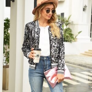 Sequin Zip Jacket