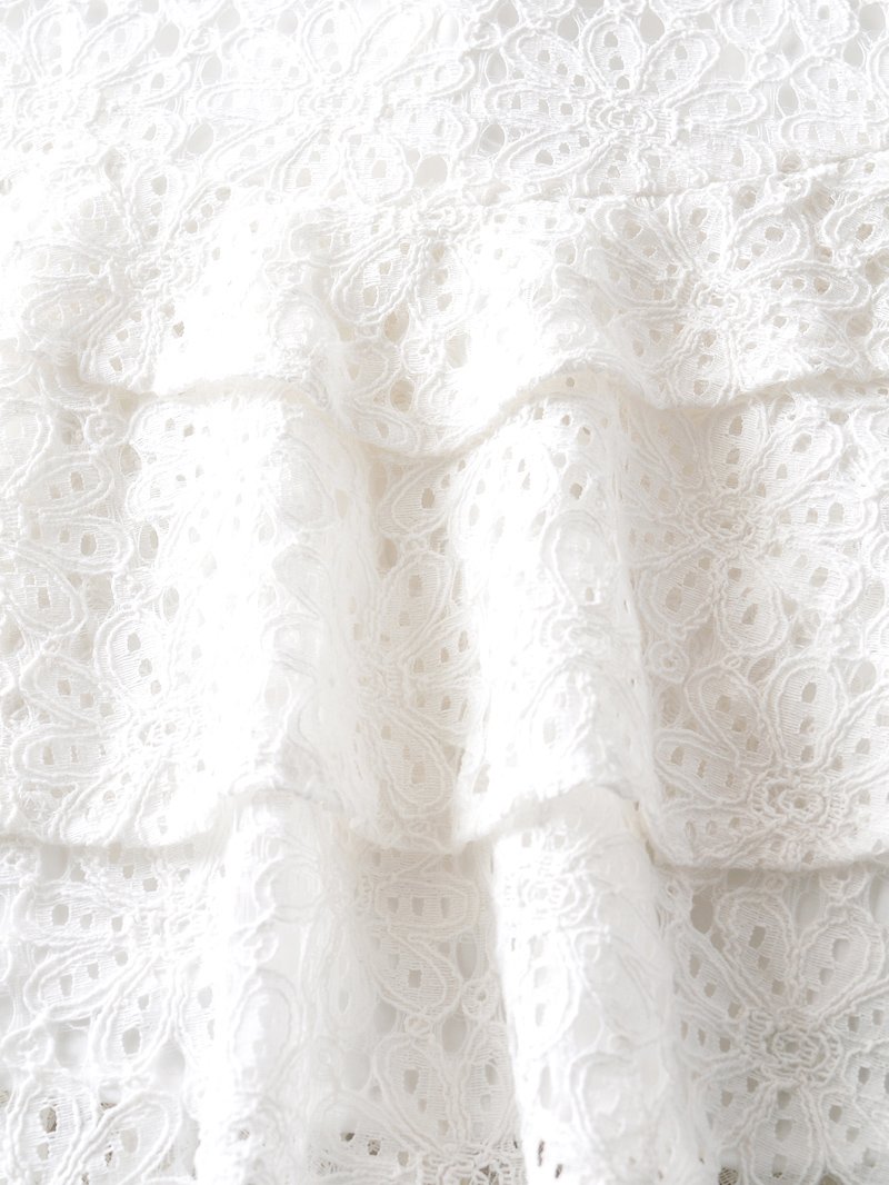 Lace Trim A-Line Dress