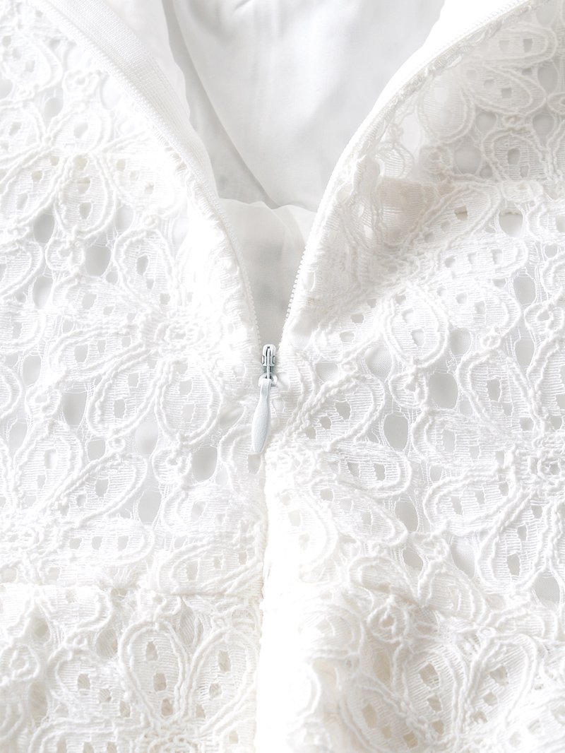 Lace Trim A-Line Dress