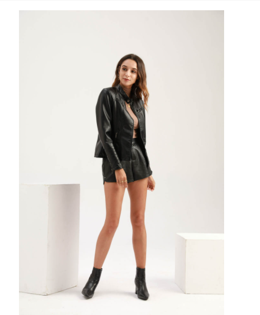 Slim Faux Leather Jacket