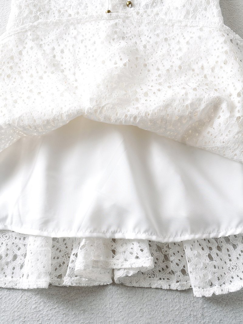 Lace Trim A-Line Dress