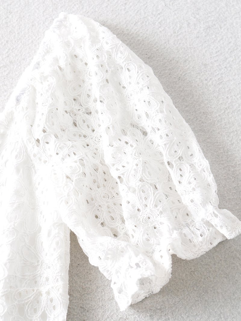 Lace Trim A-Line Dress