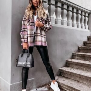 Plaid Longline Jacket