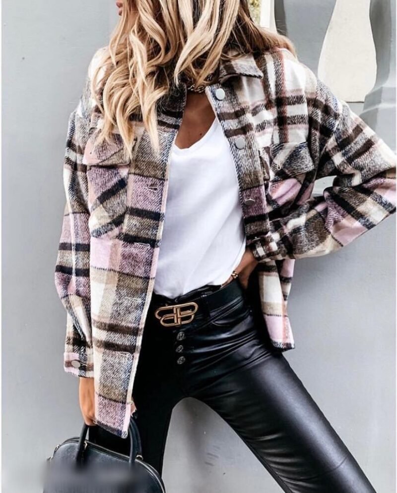 Plaid Longline Jacket
