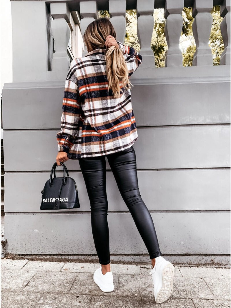 Plaid Longline Jacket