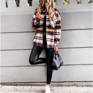 Plaid Longline Jacket