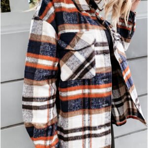Plaid Longline Jacket