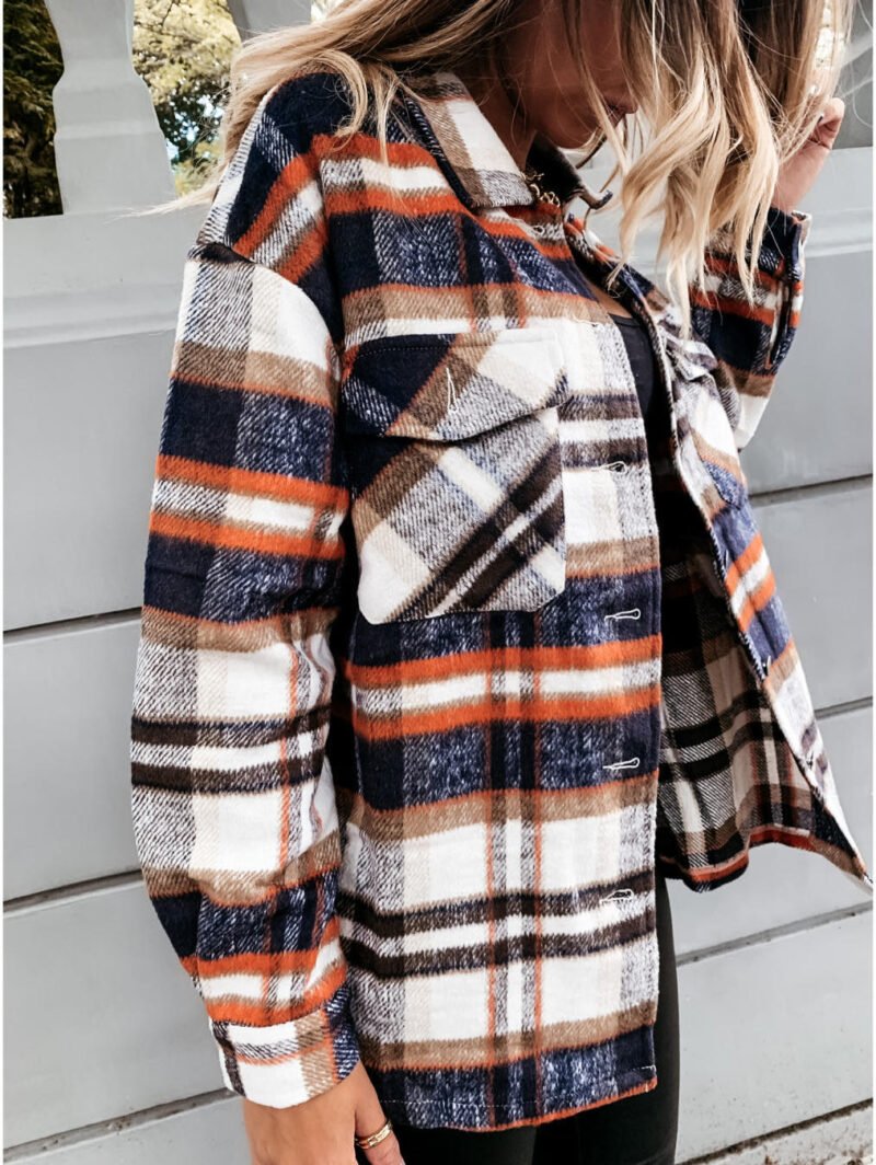 Plaid Longline Jacket