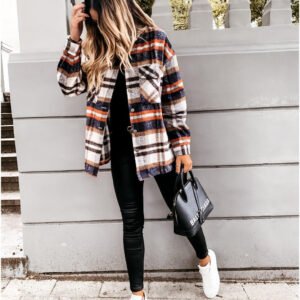 Plaid Longline Jacket