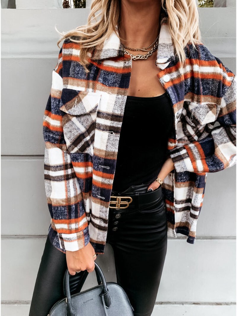 Plaid Longline Jacket