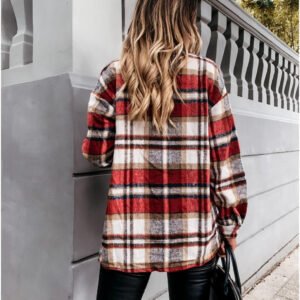 Plaid Longline Jacket