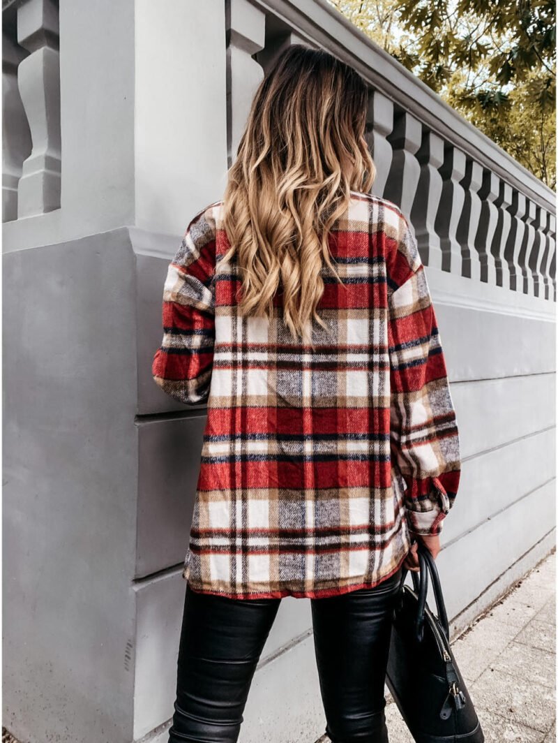 Plaid Longline Jacket