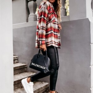 Plaid Longline Jacket