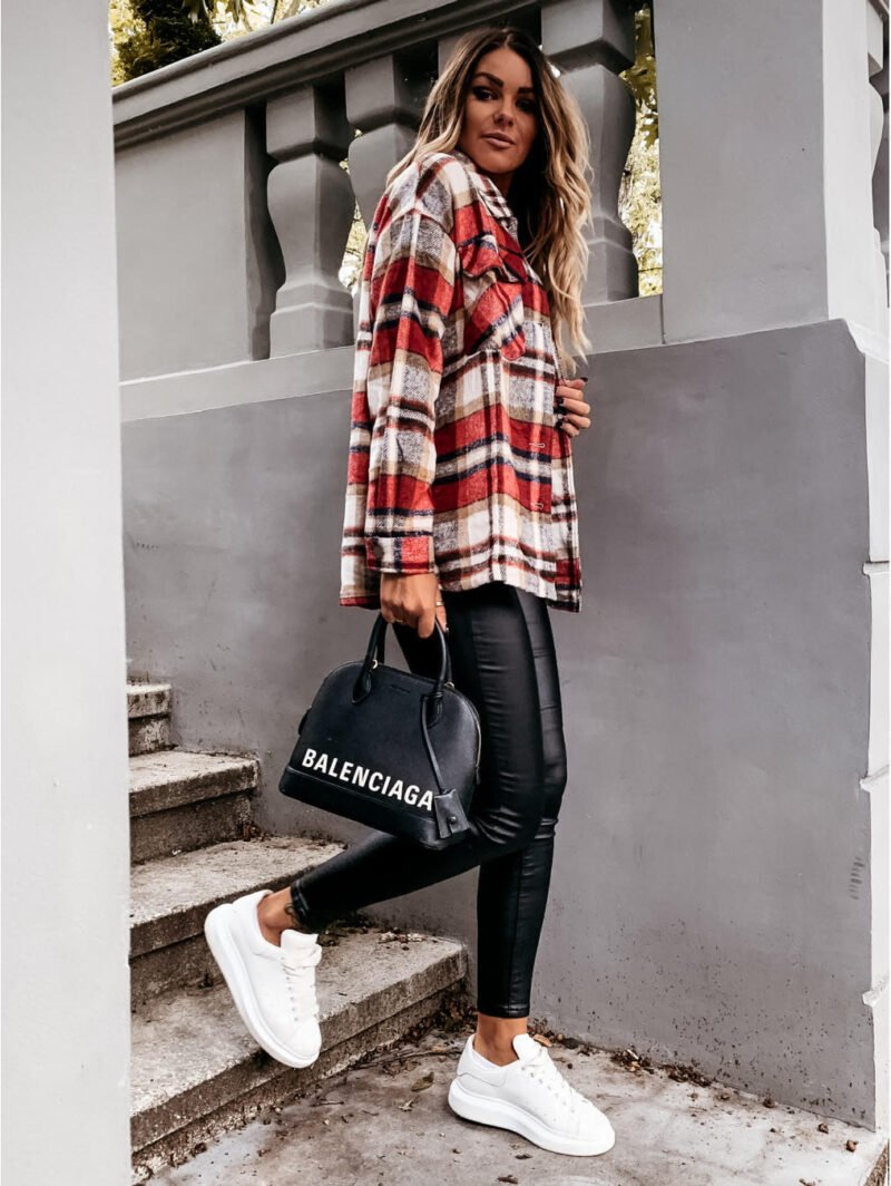 Plaid Longline Jacket