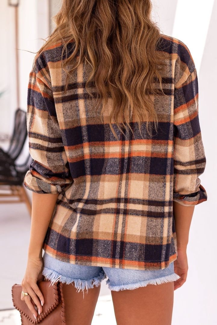 Plaid Longline Jacket