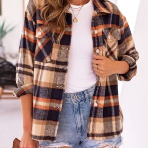 Plaid Longline Jacket