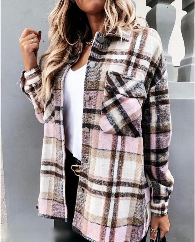 Plaid Longline Jacket