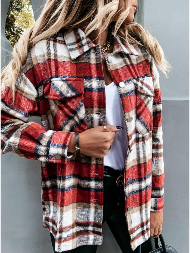 Plaid Longline Jacket