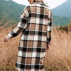 Plaid Trench Jacket