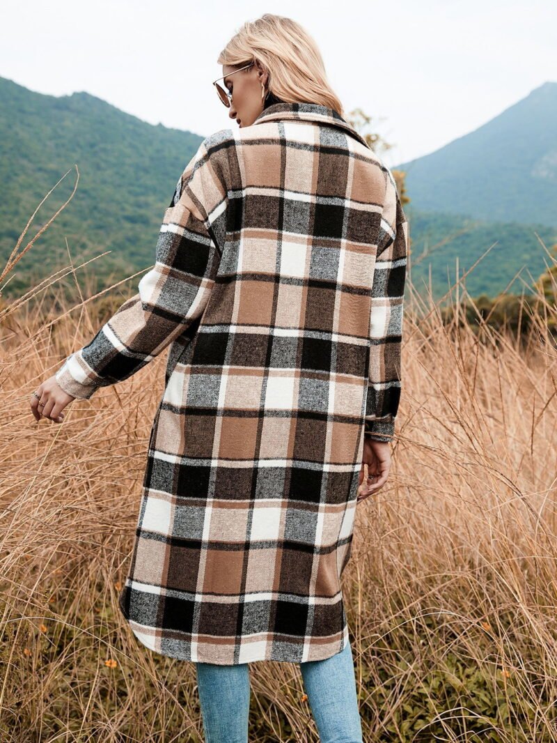 Plaid Trench Jacket