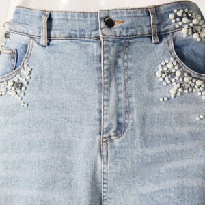 Beaded Straight Jeans
