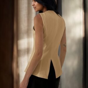 Button Split Vest Vest