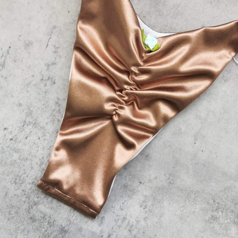 Strapless Ruched Bikini Set