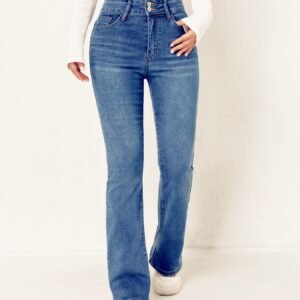 High Waist Straight Jeans