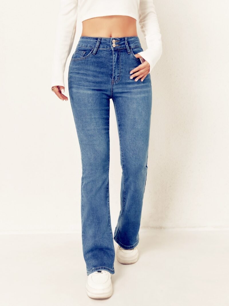 High Waist Straight Jeans