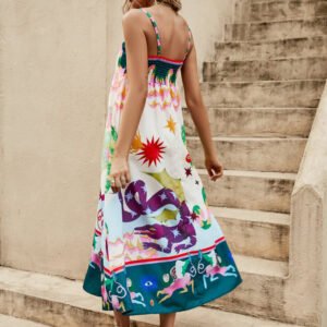 Floral Linen Maxi Dress