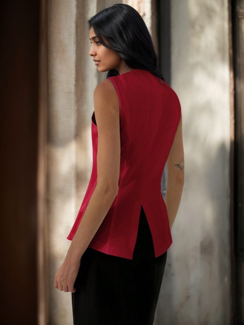 Button Split Vest Vest