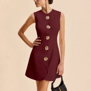 Sleeveless A-Line Mini Dress