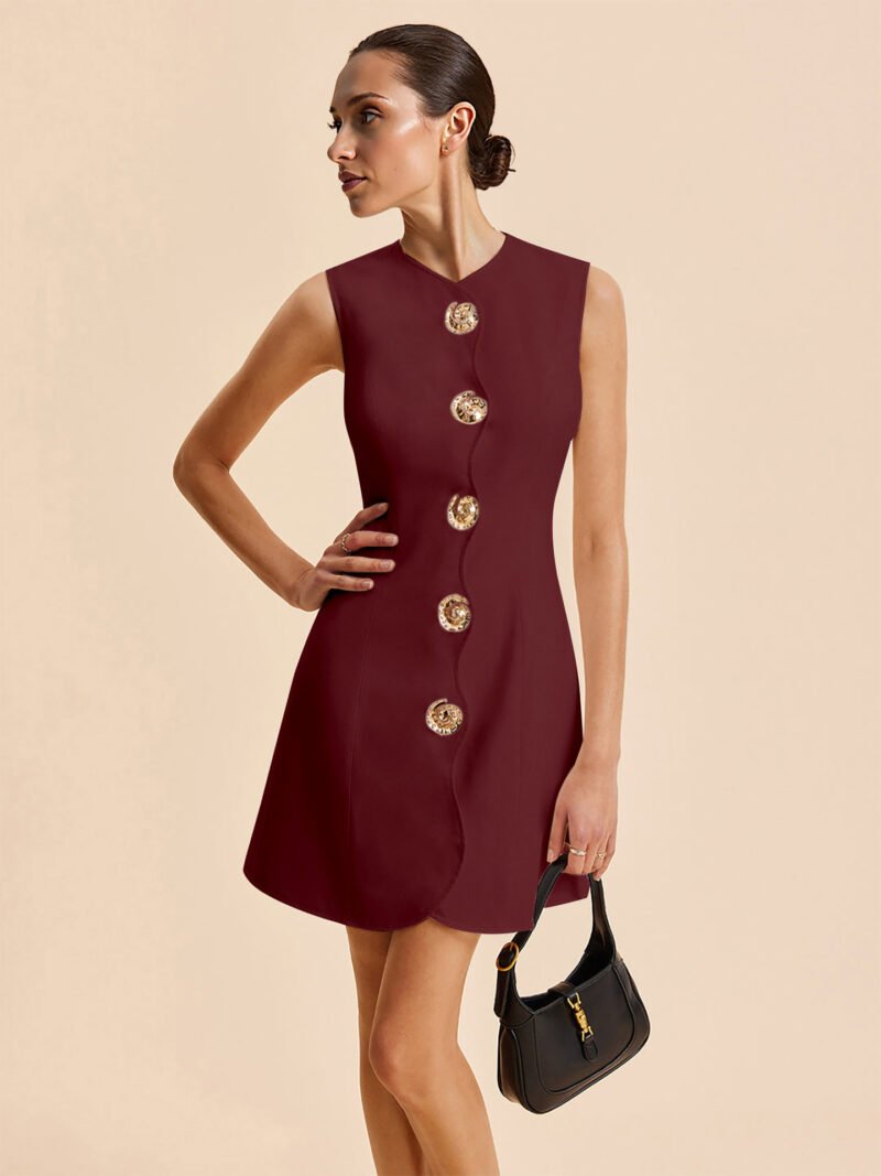 Sleeveless A-Line Mini Dress