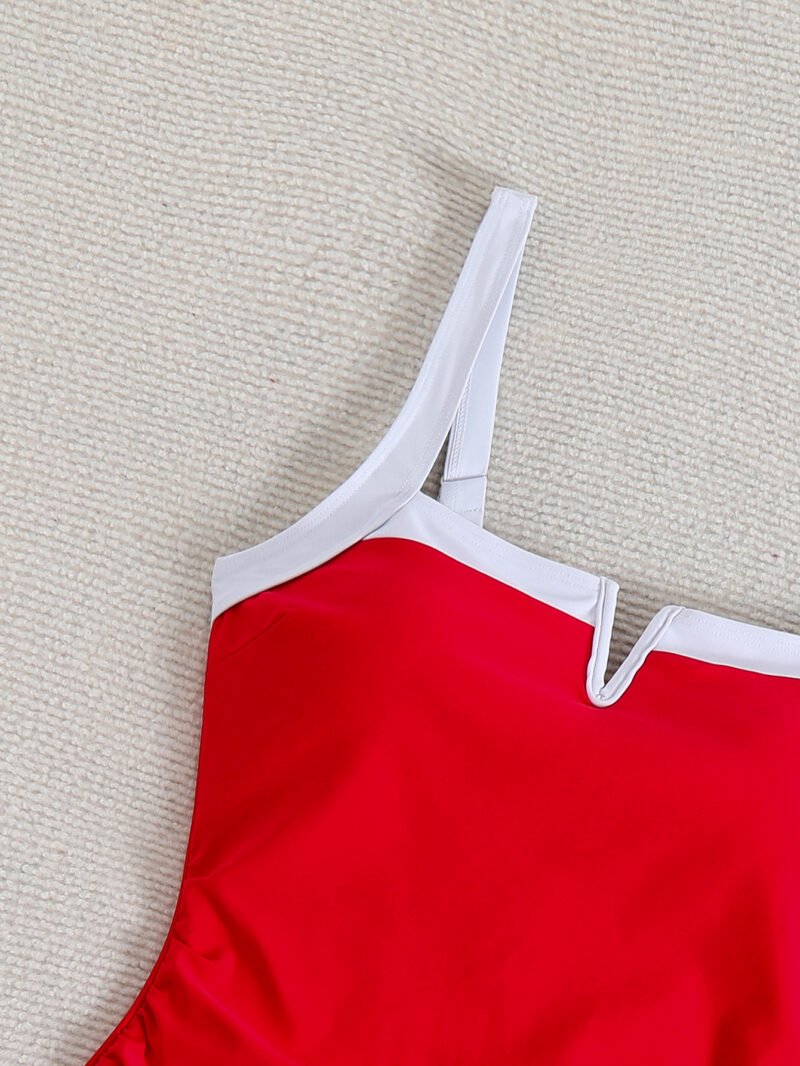 Ruched Color Block Swimsuit