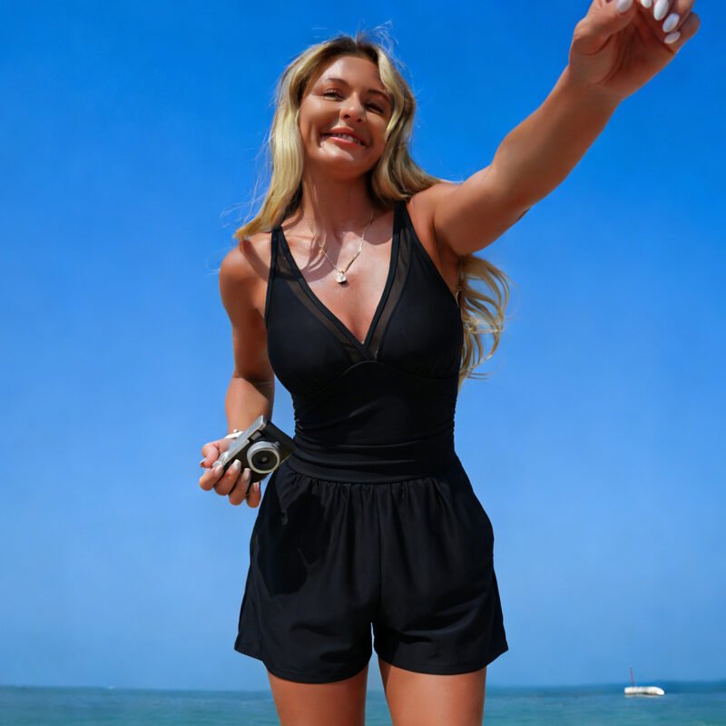 Ruched Sleeveless Swimsuit