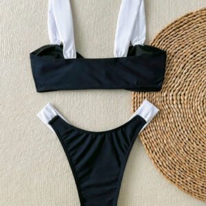 Color Block Ruched Bikini