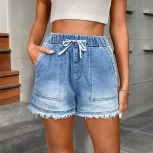 High Rise Denim Shorts