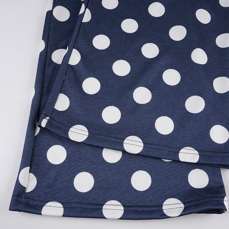 Polka Dot Straight Trousers