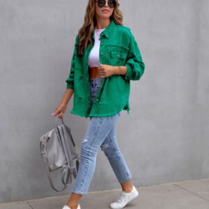Ripped Loose Denim Jacket