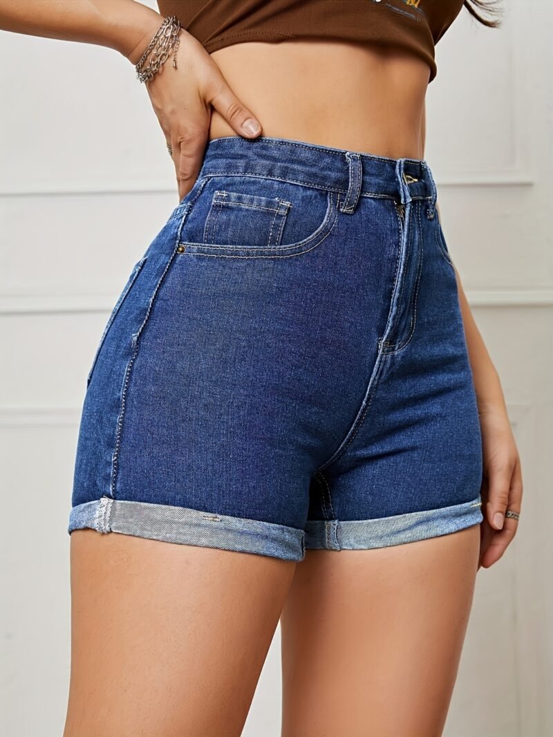 High Rise Denim Shorts
