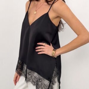 Asymmetric Lace Camisole Top