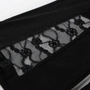 Lace Trim Flared Pants